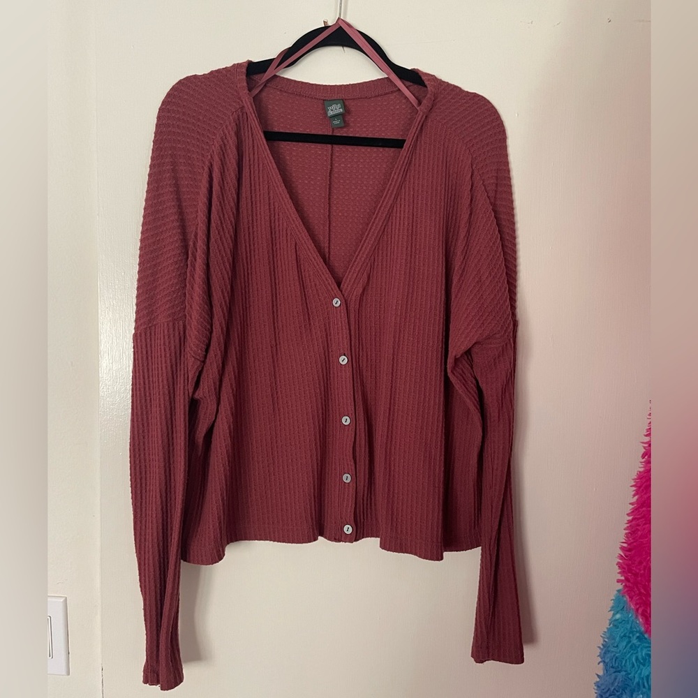 WILD FABLE Button Front Cardigan